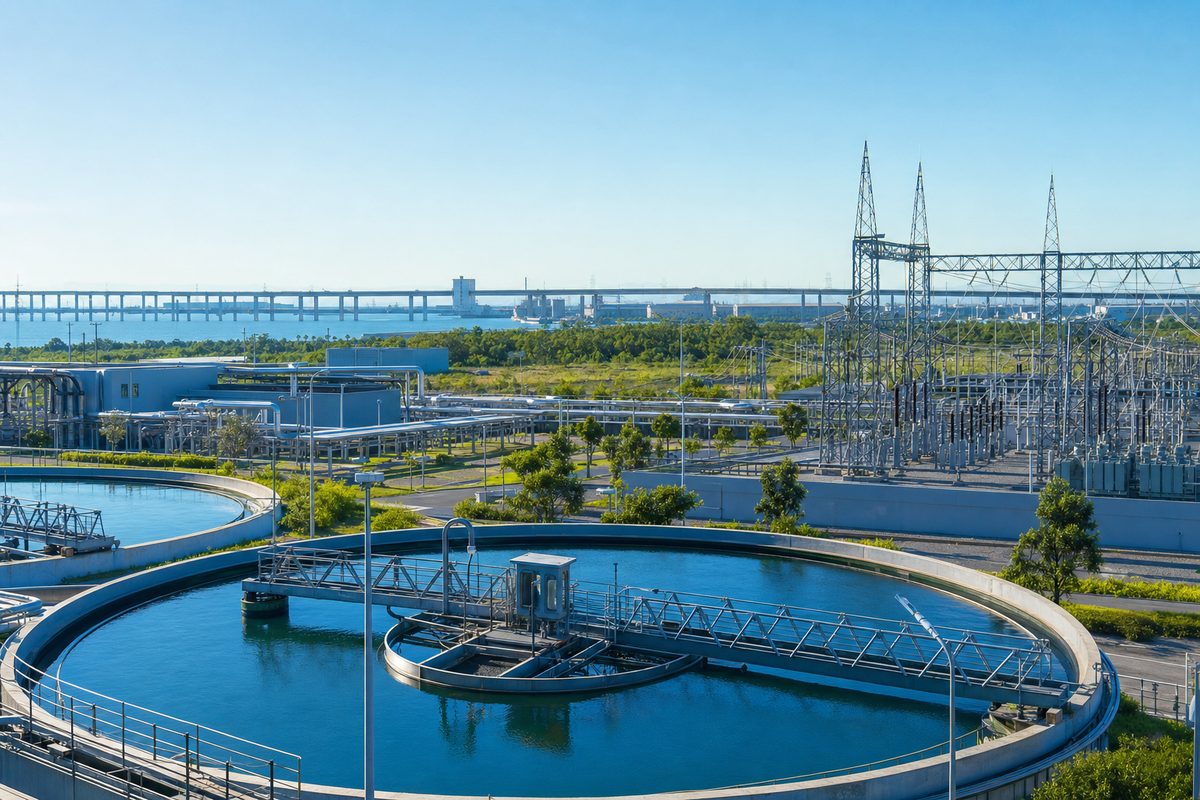 Water treatment and electrical utility infrastructure.
