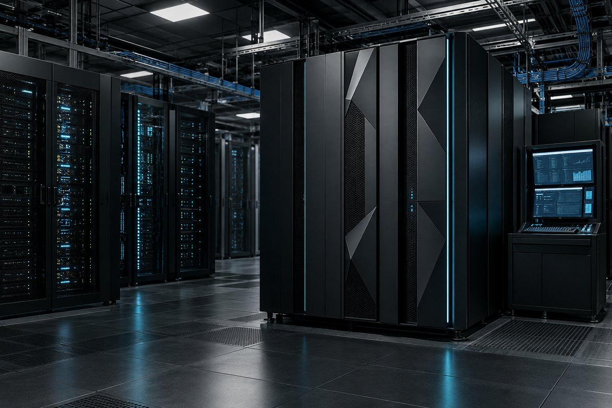 Illustrative mainframe computing room.