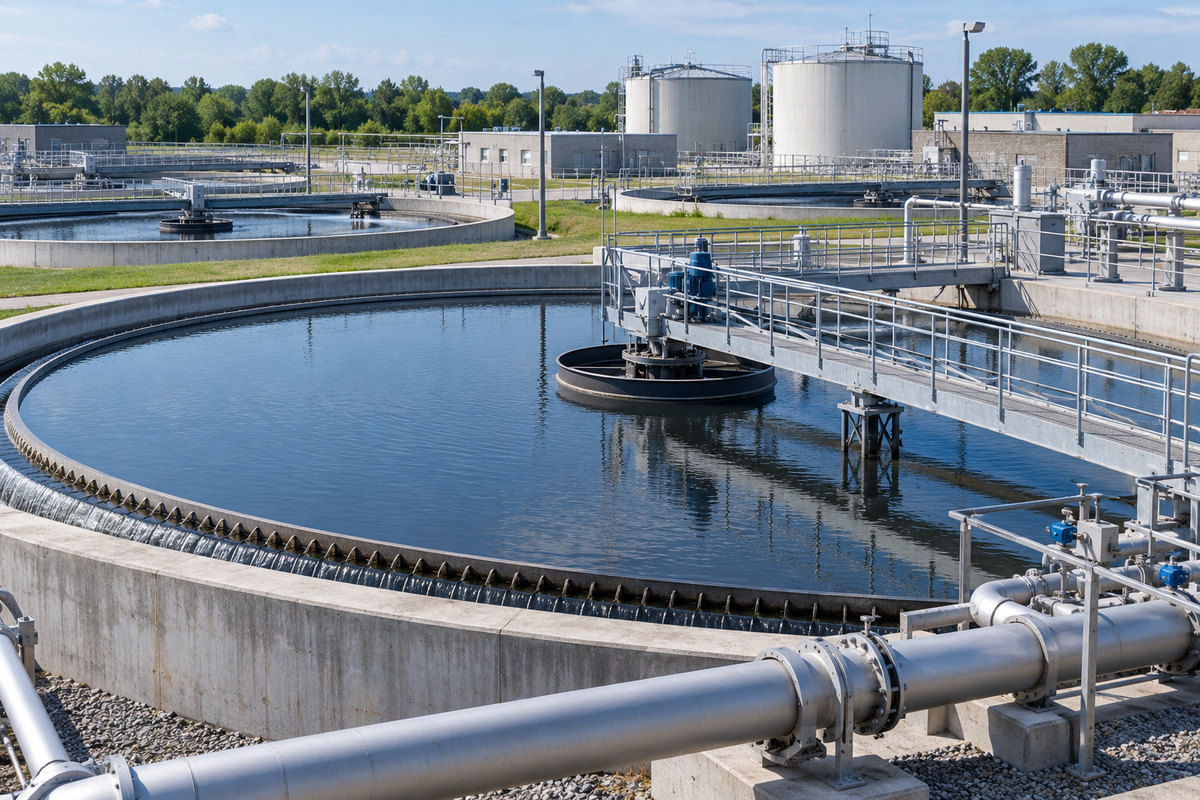 Illustrative water-treatment infrastructure.